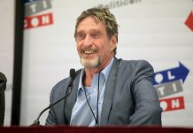John McAfee tries to Cuddle up to the Chinese