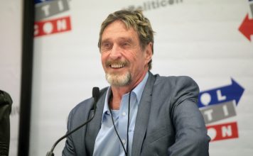 John McAfee tries to Cuddle up to the Chinese