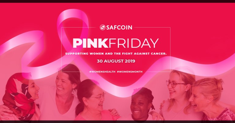 SAFCOIN Cryptocurrency Goes PINK for CANSA Awareness