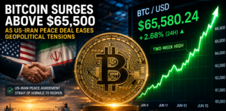 Bitcoin Tops $65.5K as US-Iran Deal Lifts Crypto Markets