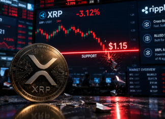 XRP Drops 3% After Losing Key $1.15 Support Level