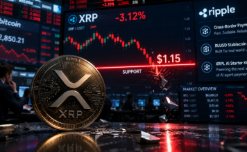 XRP Drops 3% After Losing Key $1.15 Support Level
