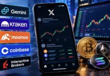 X Adds Trading via Coinbase, Kraken and Gemini