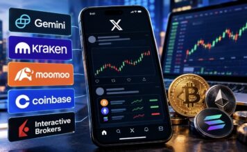 X Adds Trading via Coinbase, Kraken and Gemini